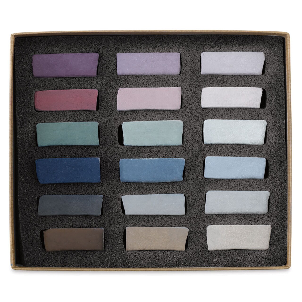 Great American Handmade Pastel Set - Half-Sticks, Try Me! Grey, Set of 18